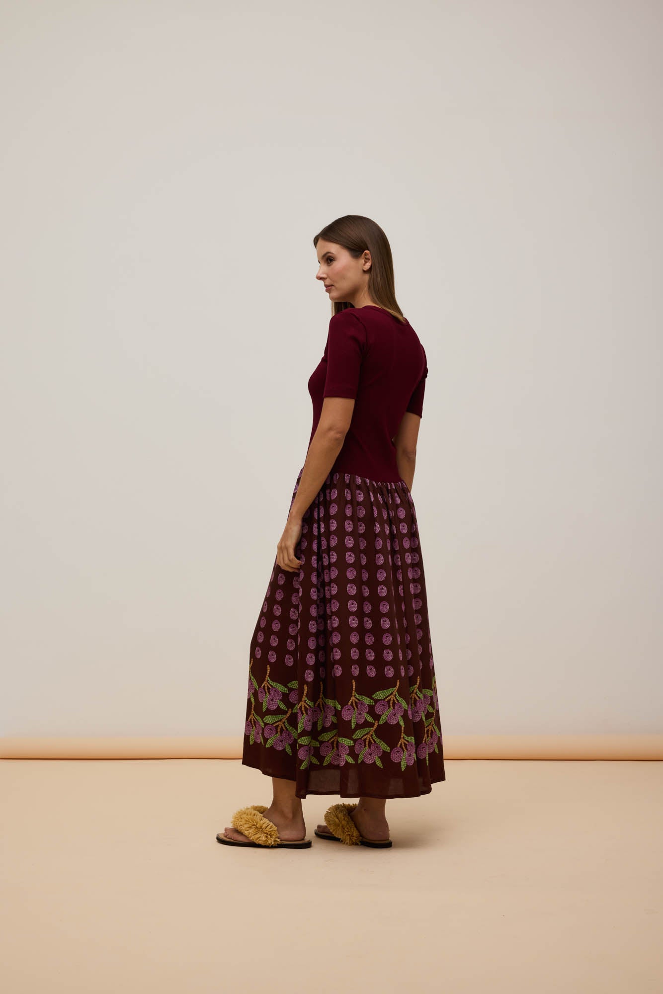 Vestido Mix Malha Oliva