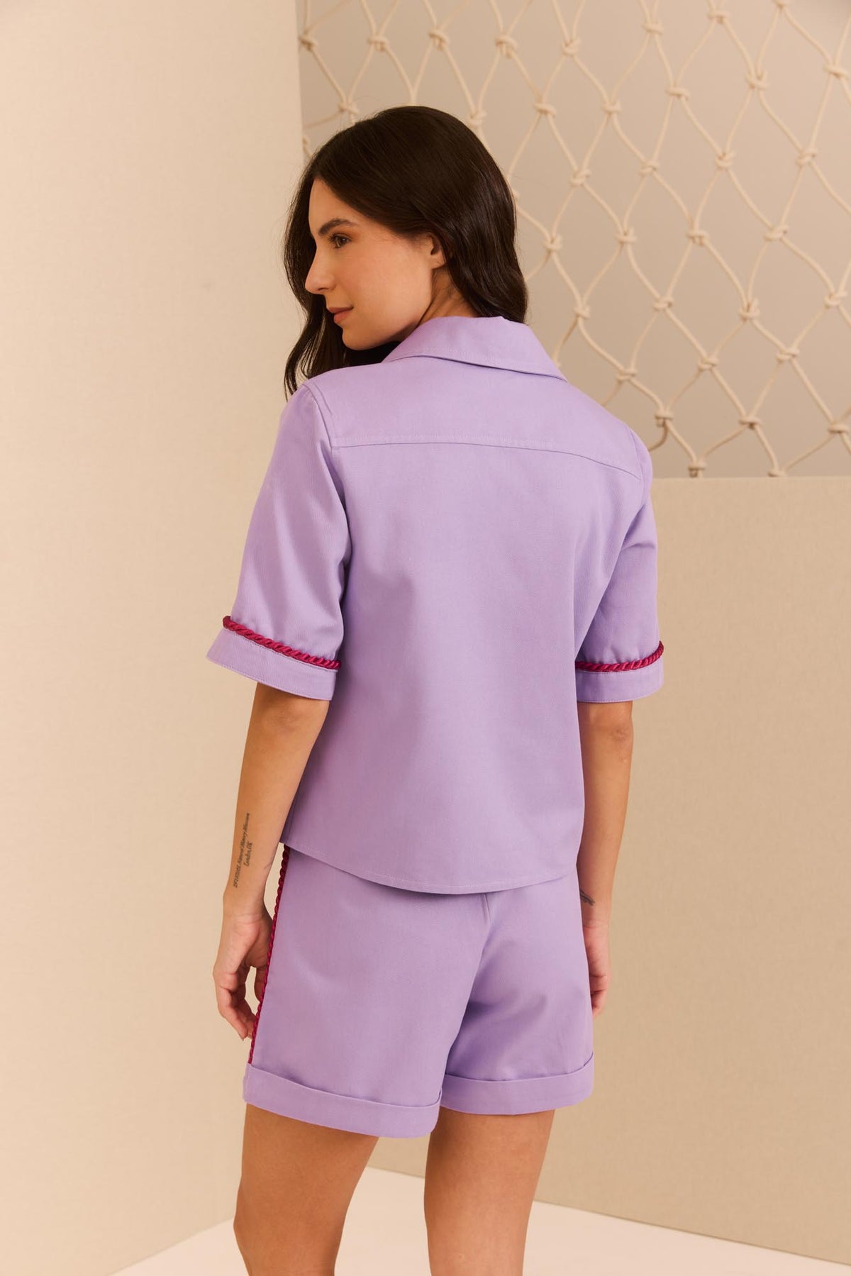 Camisa Sarja Lilás
