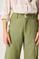 Calça Pantalona Verde Lótus
