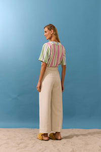 Calça Pantalona Areia