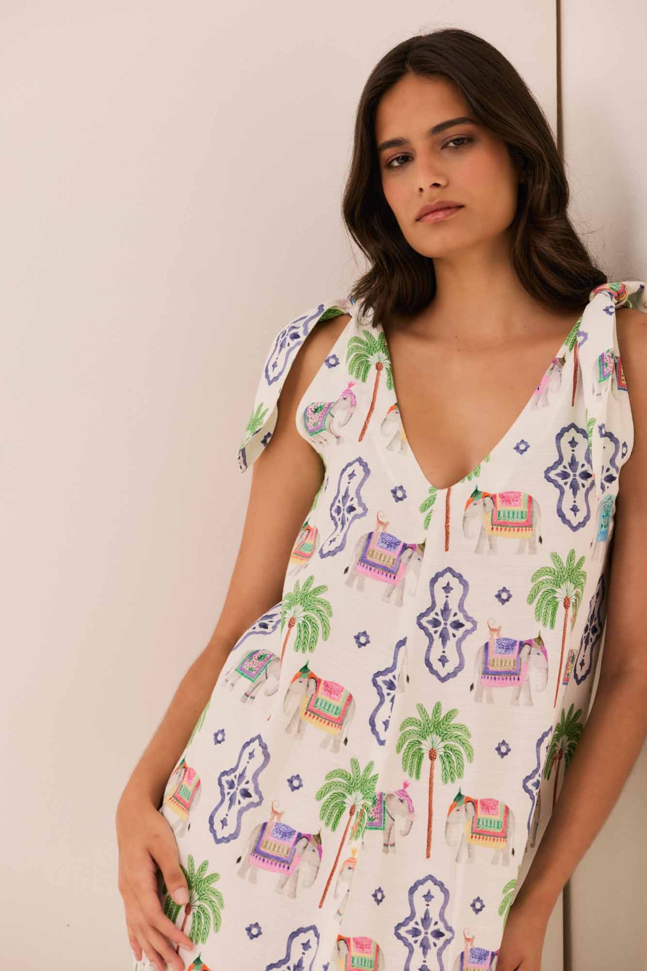 Vestido Nó Mix Índia