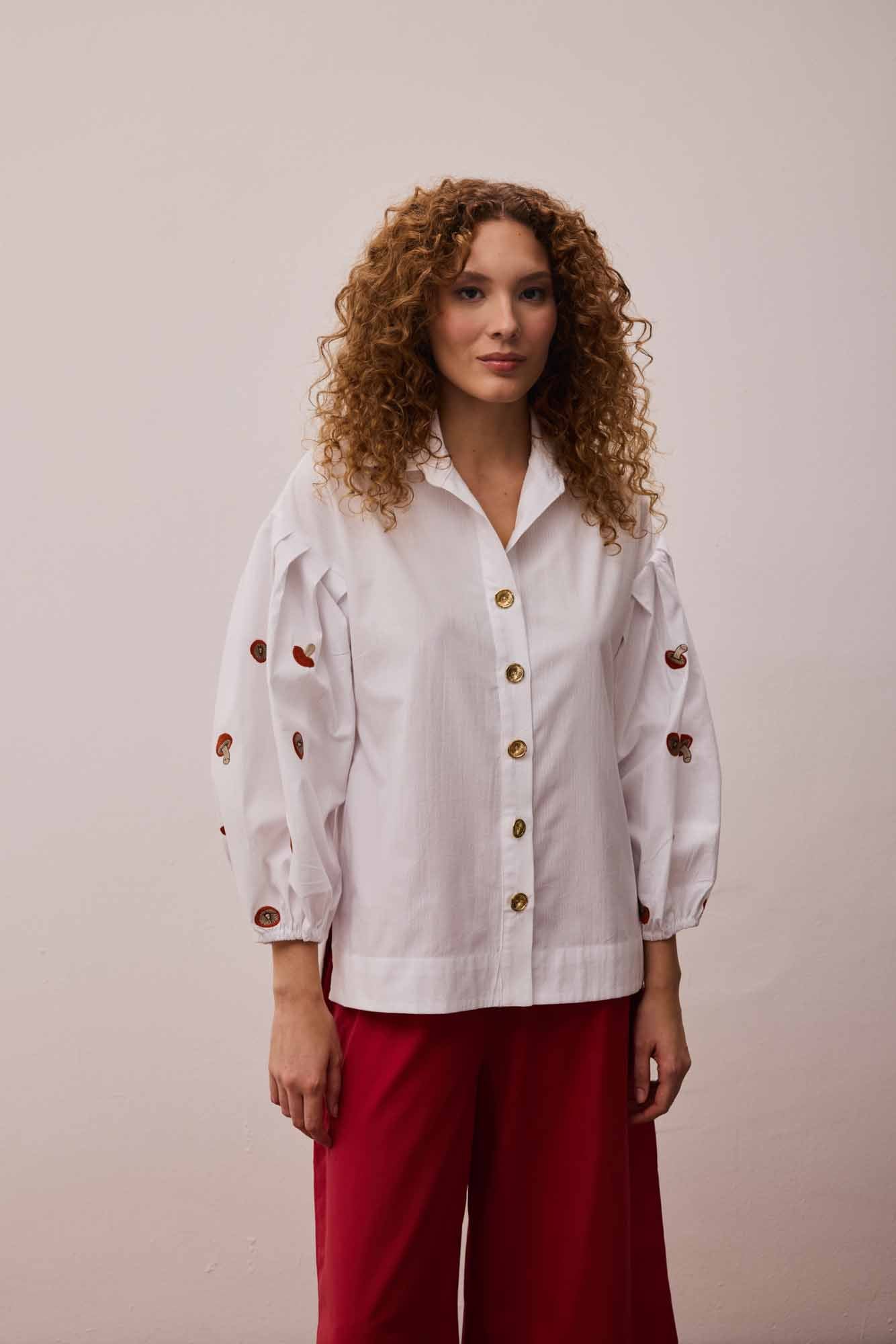 Camisa Bordada Funghi