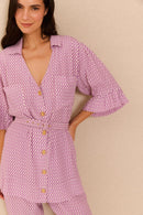 Blusa Camisaria Mix Trançado
