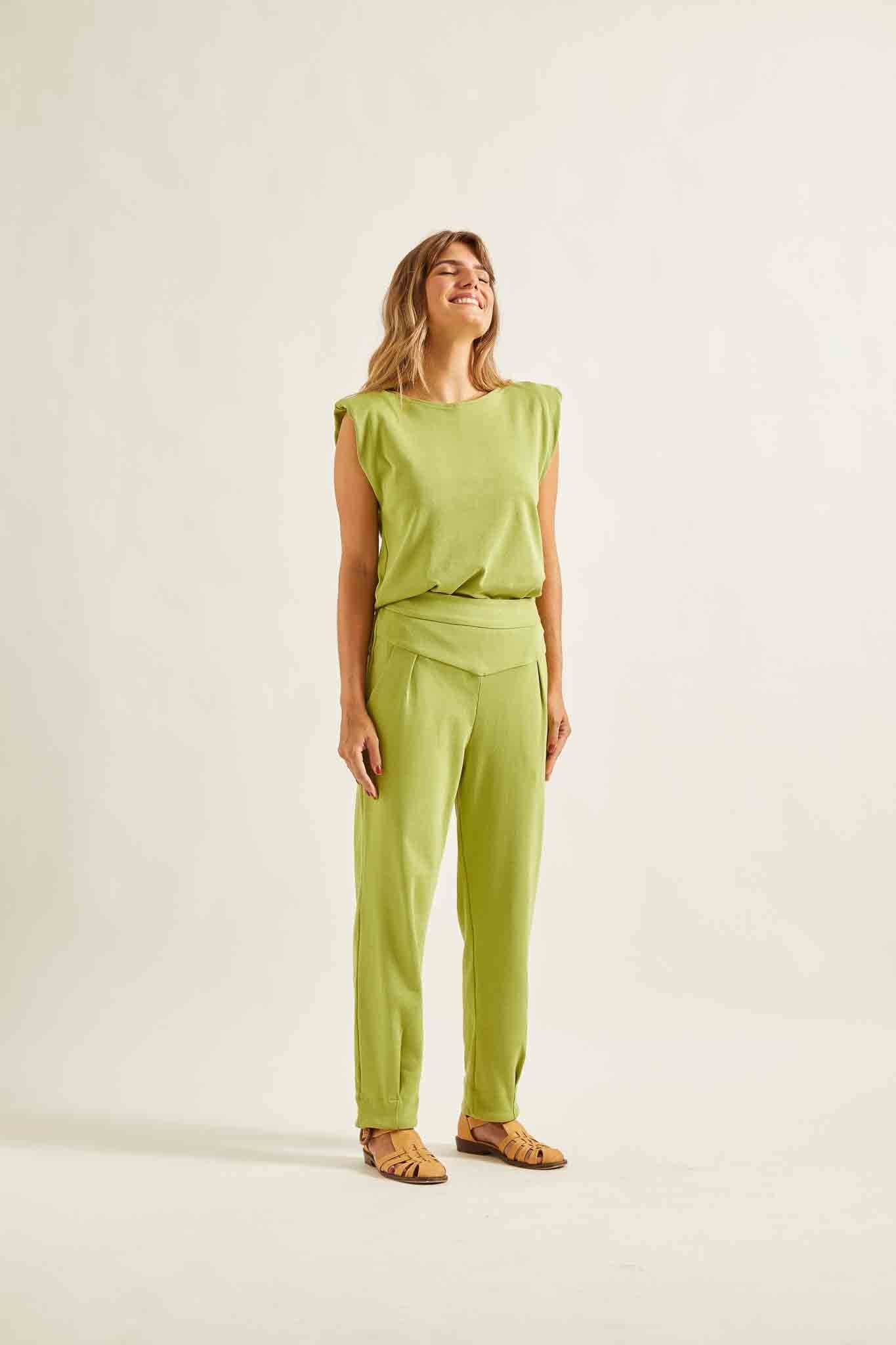 Muscle Tee Malha Verde Papiro