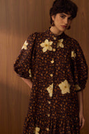 Vestido MG Bufante Onça Floral