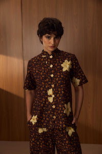 Camisa Gola Padre Onça Floral