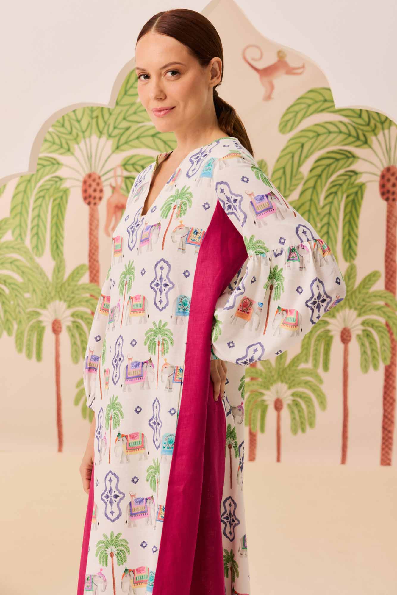 Vestido Recorte Mix Índia