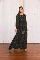 Vestido Gota Jardim Noturno