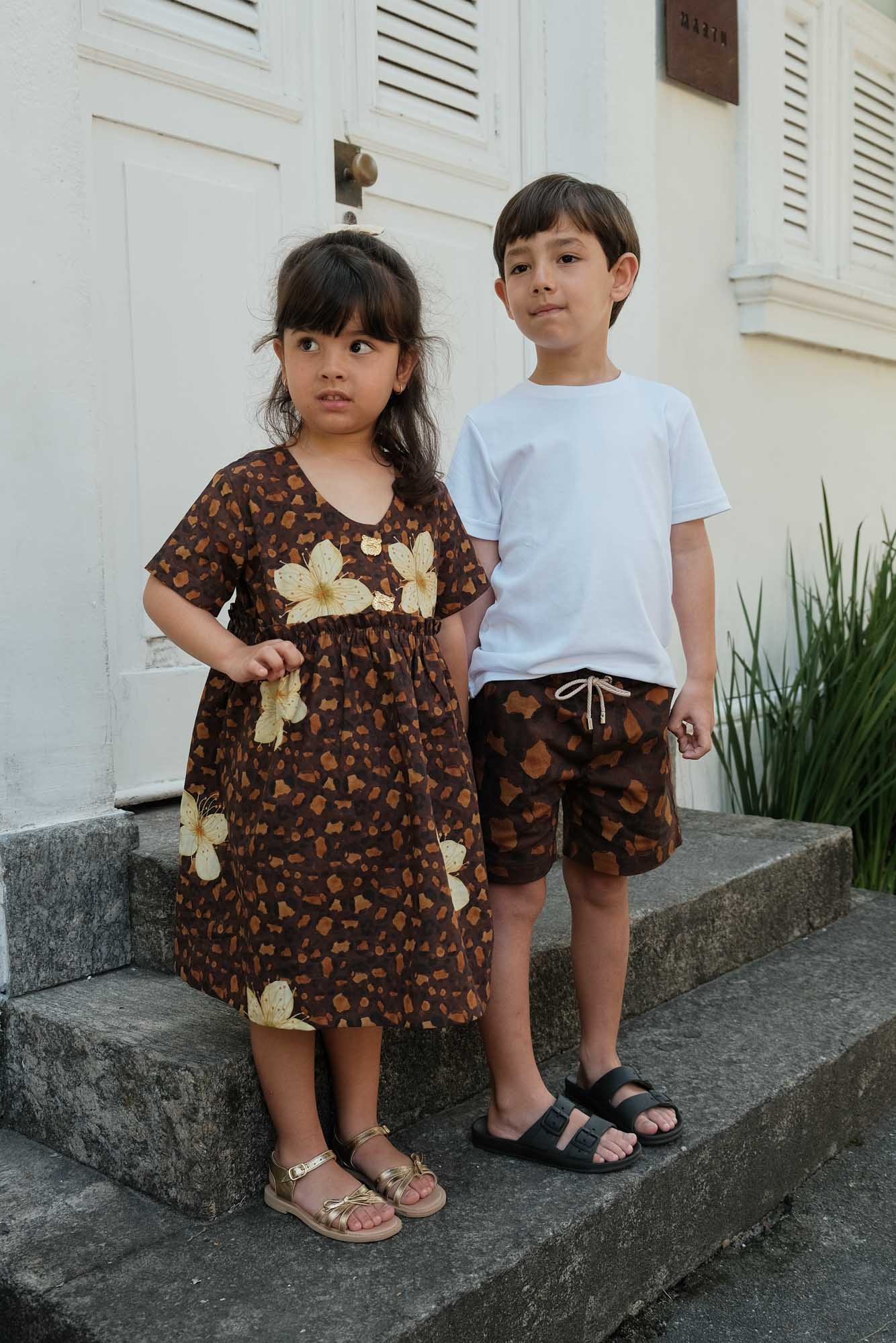 Vestido Infantill Onça Floral