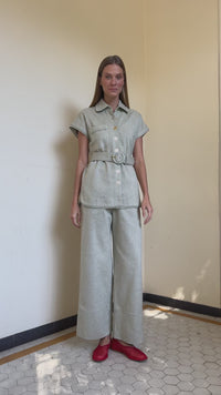 Blusa Cinto Verde Musgo
