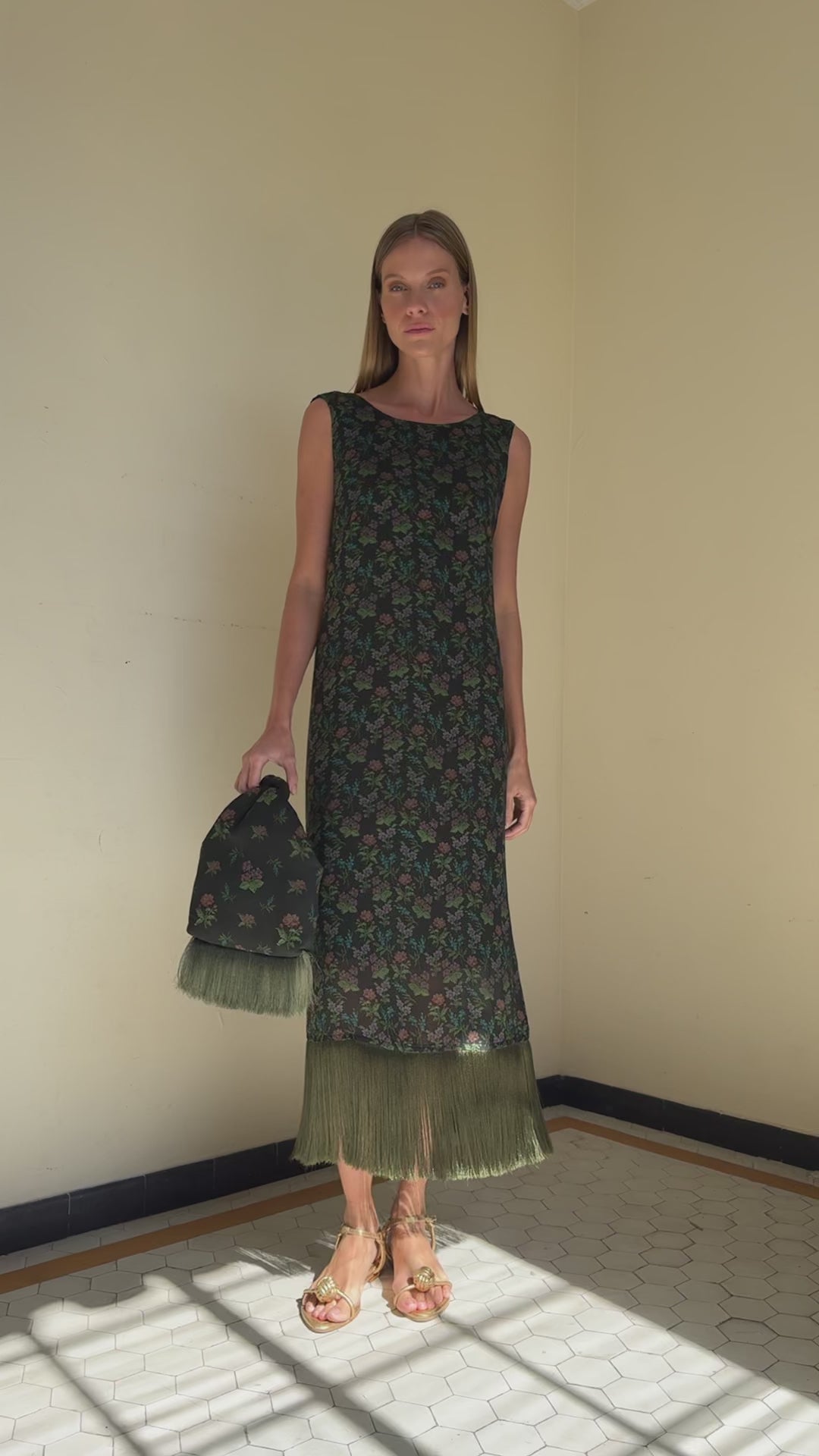 Vestido Franja Jardim Noturno