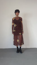 Vestido Tule Onça Floral