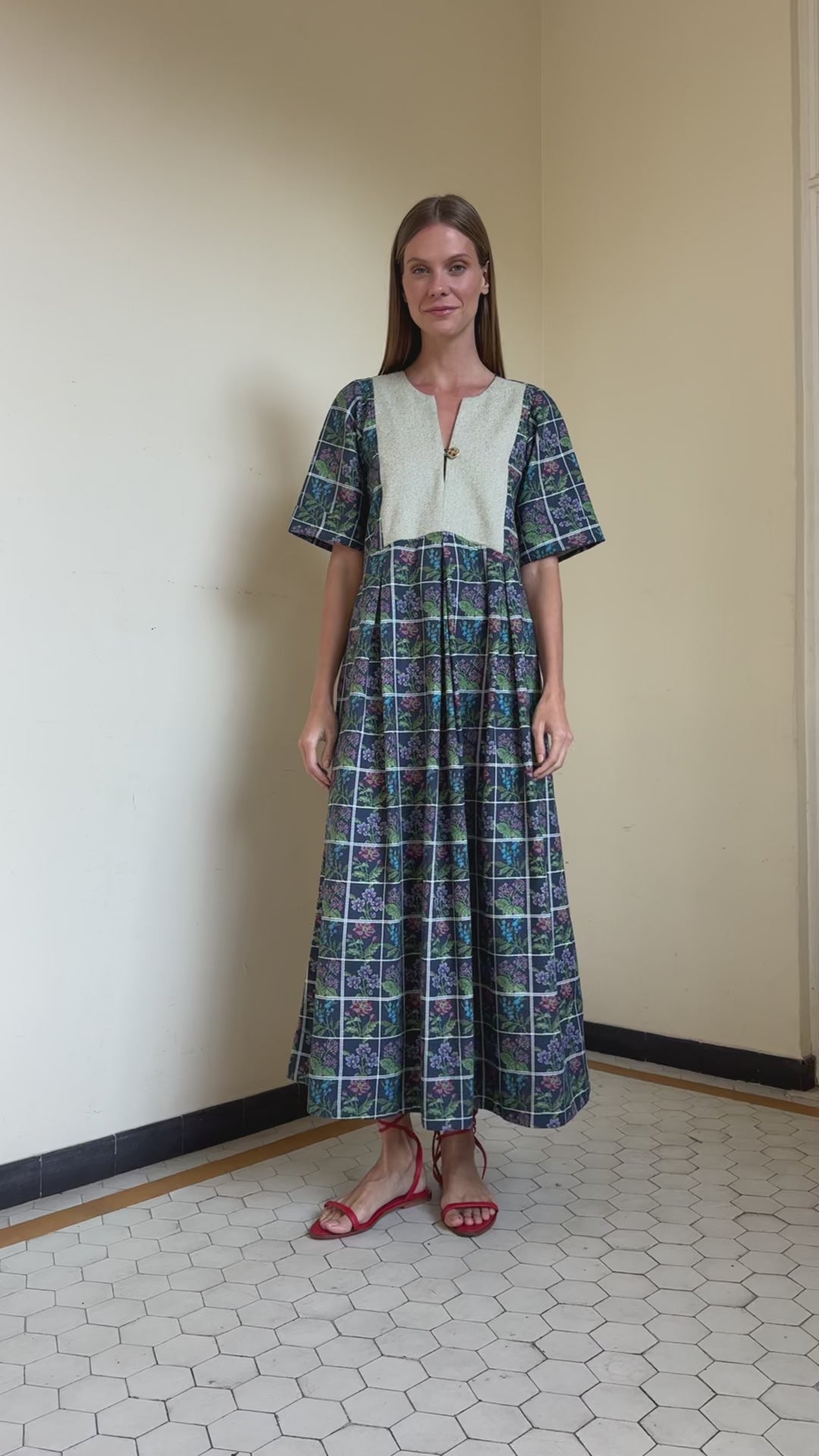 Vestido Pala Ponto Cruz