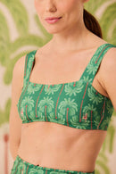 Bikini Top Reto + Hot Pants Coqueiral Verde