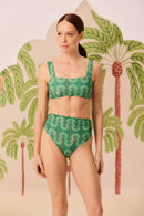 Bikini Top Reto + Hot Pants Coqueiral Verde