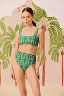Bikini Top Reto + Hot Pants Coqueiral Verde