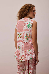 Blusa Botão Frente Sapori + Calça Reta Sapori