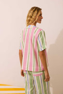 Blusa Decote V + Calça Tendas