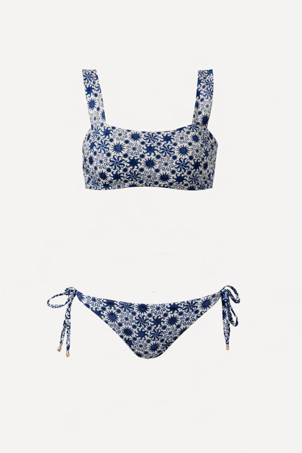 Bikini Top Reto + Calcinha Lacinho Onda Solar