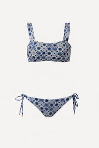 Bikini Top Reto + Calcinha Lacinho Onda Solar
