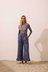 Blusa Tule + Calça Babado