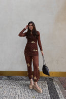 Blusa tule Franzido + Calça Tule Onça Floral