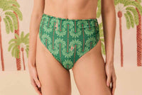 Bikini Top Meia Taça + Hot Pants Coqueiral Verde