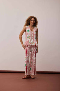 Blusa Botão Frente Sapori + Calça Reta Sapori