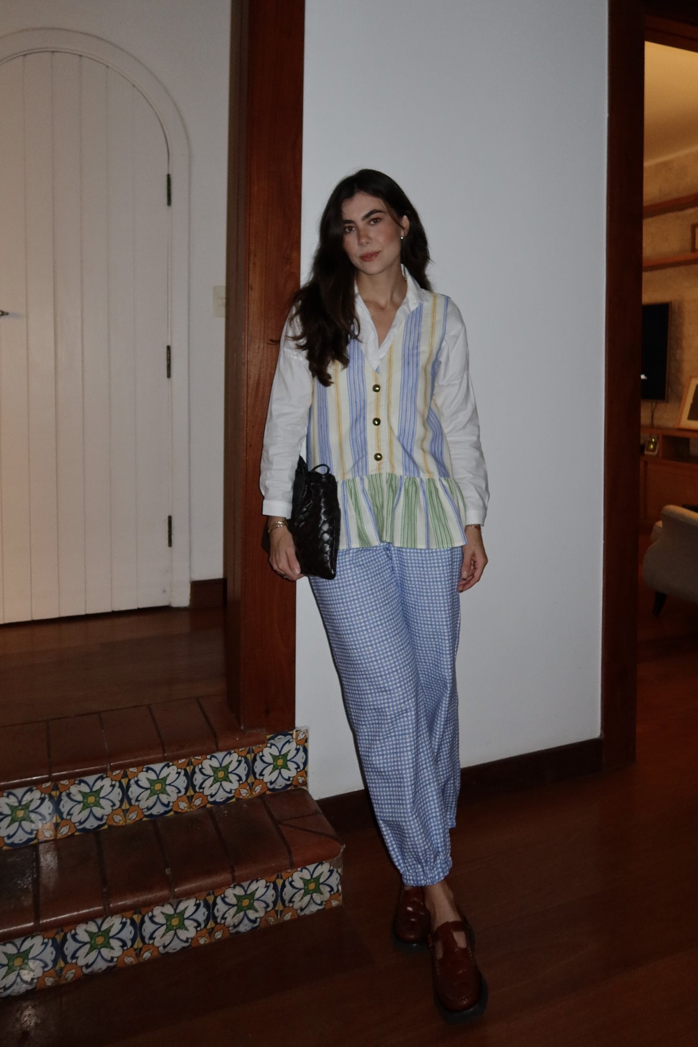 Blusa babado Tendas  + Calça Bali Brasilis